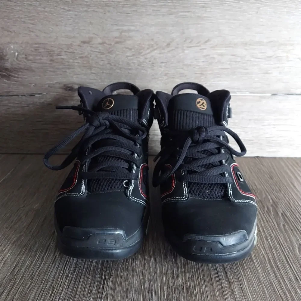 NIKE AIR JORDAN 6-17-23 BLACK UNIVERSITY RED WHITE DM1159-003 SIZE 4.5Y
